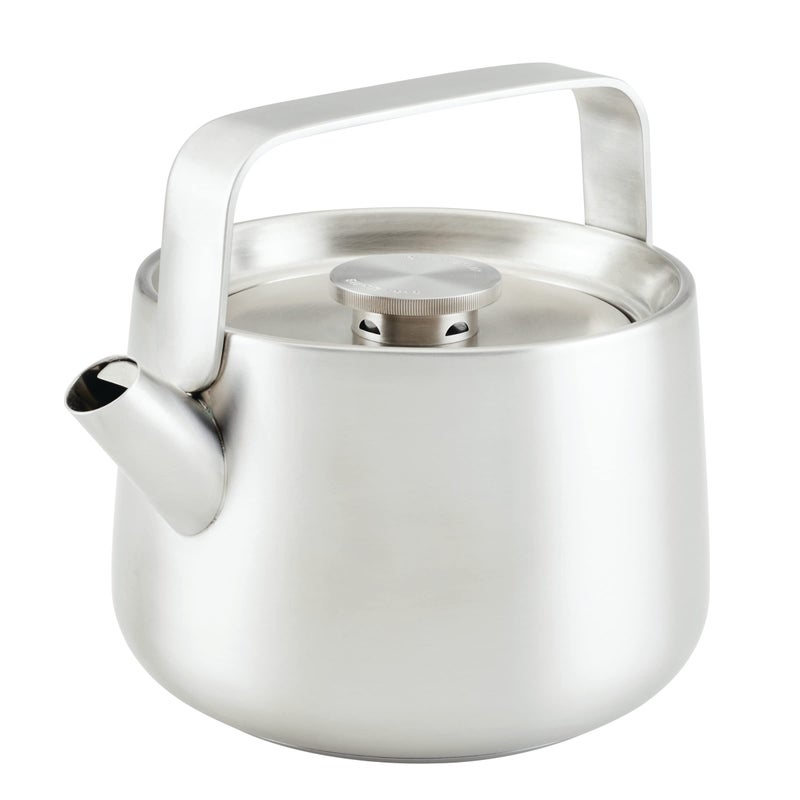 KitchenAid Teakettles Stainless Steel Whistling Teakettle, 1.9 Quart - Brushed Stainless Steel - Image 1