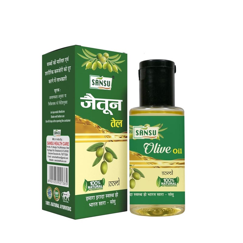 Sansu Jaitun Ka Tel Olive Oil 100ml Pack of 5 - Image 2