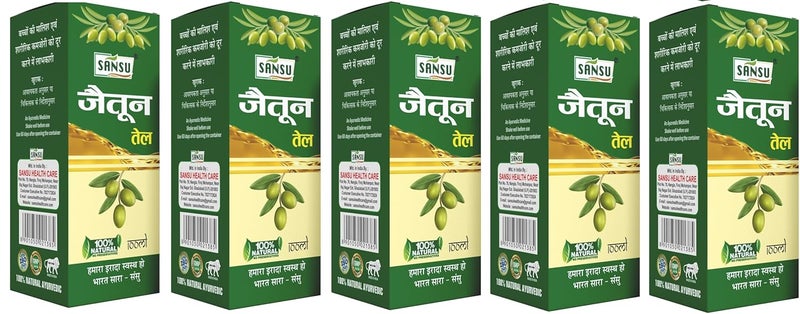 Sansu Jaitun Ka Tel Olive Oil 100ml Pack of 5 - Image 1