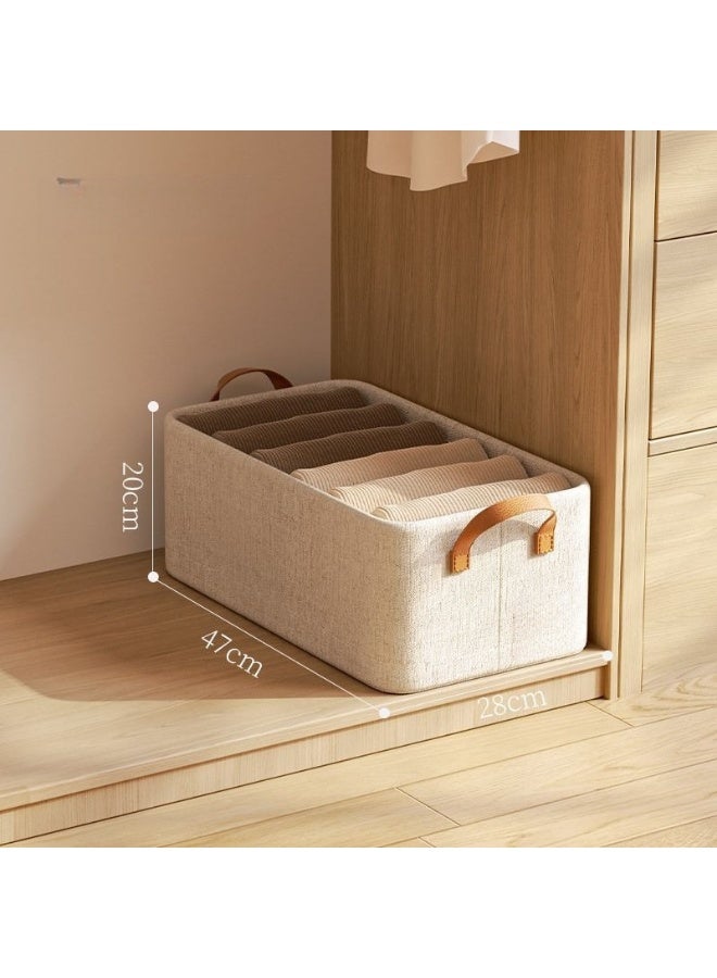 2pcs Wardrobe Clothes Organizer Foldable Closet Storage Organizer for Clothes Jeans Washable Closet Storage Boxes with Carrying Handles Cube Storage Bin for Home Bedroom Office - Image 2