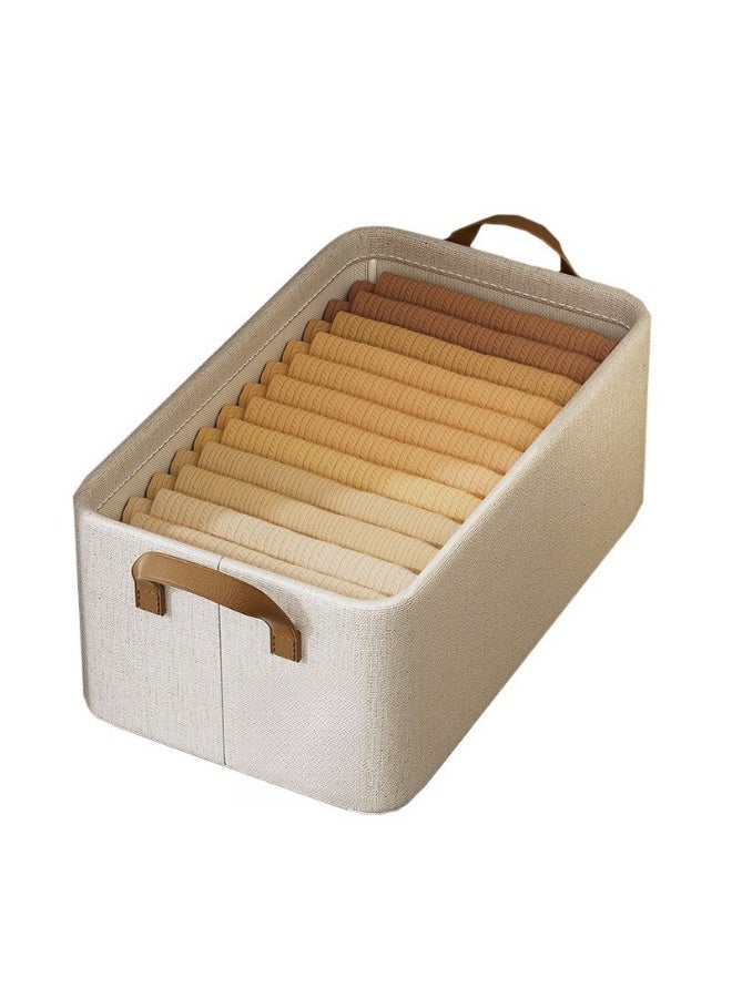 2pcs Wardrobe Clothes Organizer Foldable Closet Storage Organizer for Clothes Jeans Washable Closet Storage Boxes with Carrying Handles Cube Storage Bin for Home Bedroom Office - Image 1