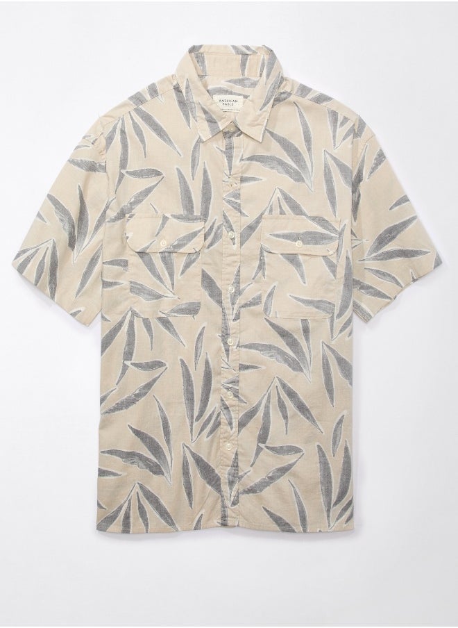 American Eagle - AE Tropical Button-Up Poolside Shirt - Image 1