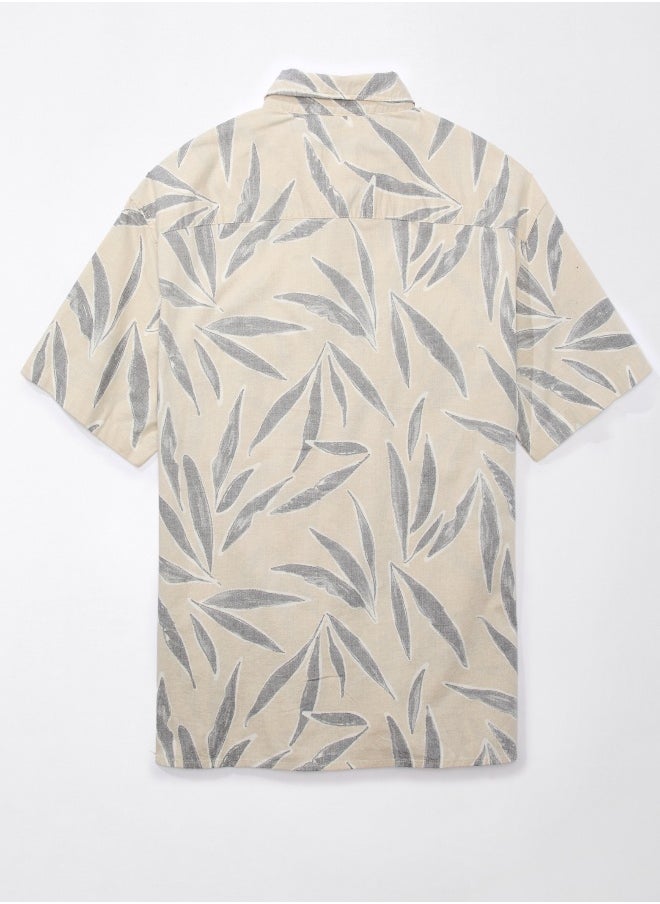 American Eagle - AE Tropical Button-Up Poolside Shirt - Image 1