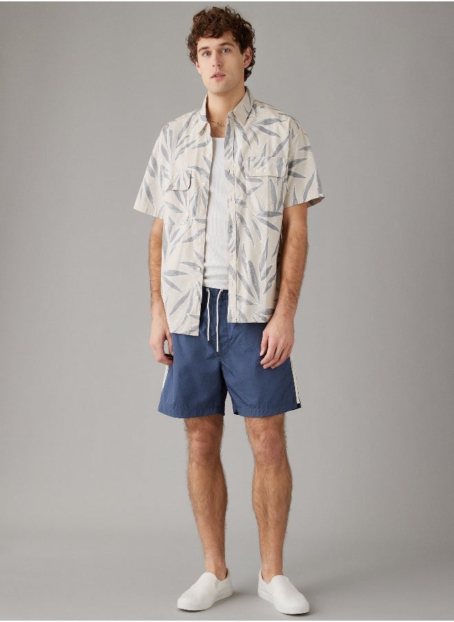 American Eagle - AE Tropical Button-Up Poolside Shirt - Image 1