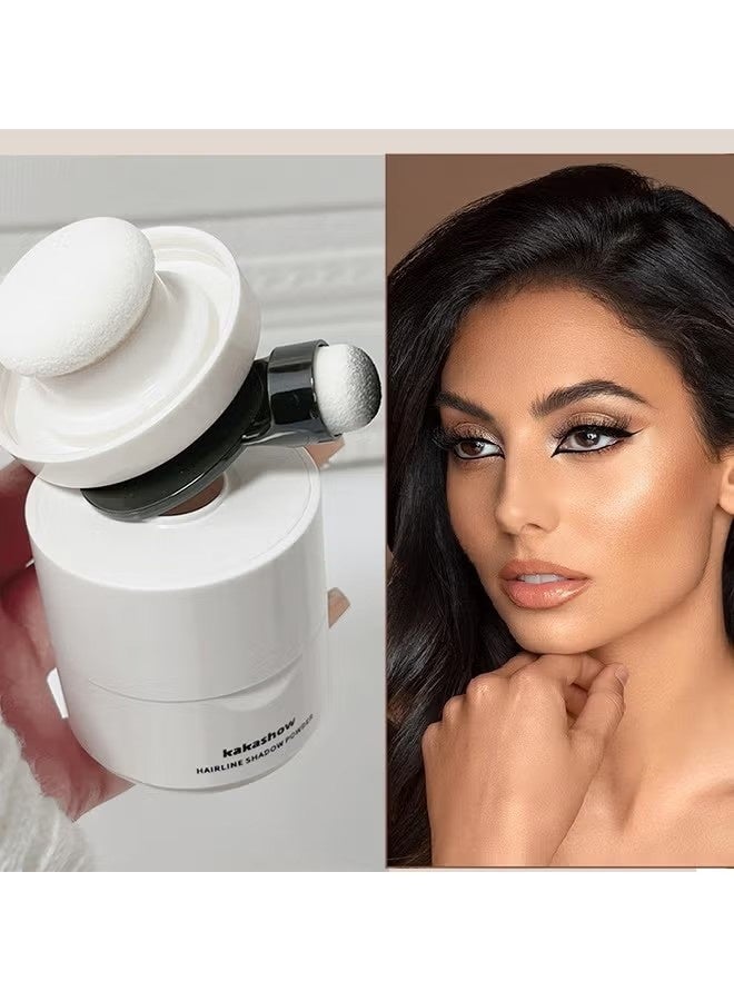 kakashow Hair Shadow Powder,Hairline Powder, Shadow Powder Quickly Covers Hair Roots, Brow and Beard Lines Anti-Smudge 48 Hours, For Bald Spots, Forehead Grooming Powder Instant Coverage for Hairline (Black) - Image 3