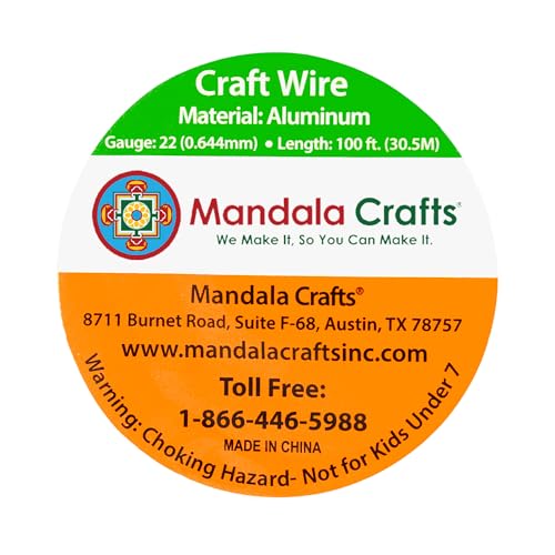 Mandala Crafts 22 Gauge Anodized Aluminum Craft Wire for Jewelry Making - 100 FT Colored Flexible Light Brown Wire - Bendable for Bonsai Armature Crafting Sculpting - Image 3