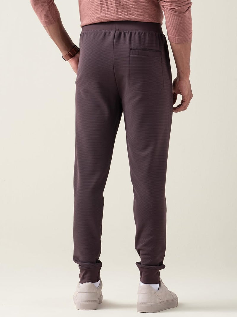 DAMENSCH Men’s Regular Fit Ottoman Joggers | Stylish Joggers for Casual Wear-Dark Chocolate-M - Image 5