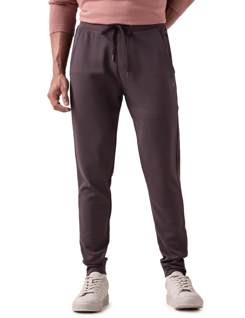 DAMENSCH Men’s Regular Fit Ottoman Joggers | Stylish Joggers for Casual Wear-Dark Chocolate-M - Image 1