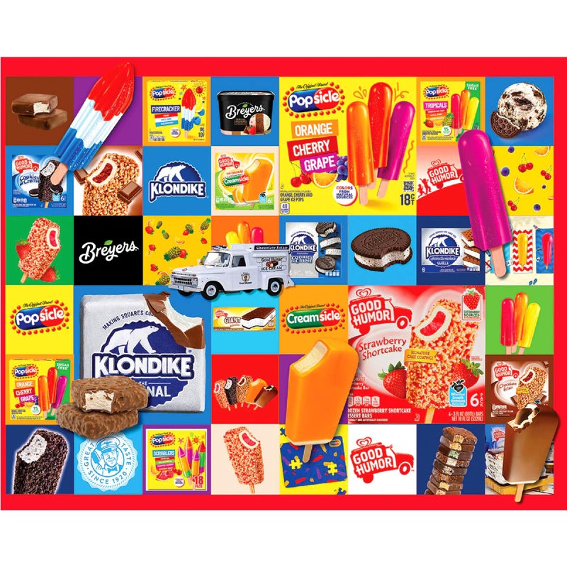 White Mountain 1000 Piece Puzzle Vintage Food Collage Jigsaw Puzzles for Family and Adults Favorite Ice Creams - Image 3