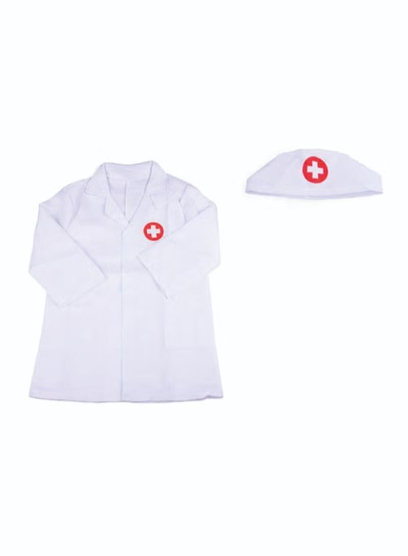 2 Piece Kids Dress Up Set Doctor Cosplay Costume for Boys and Girls 3-7 Years Old Birthday Party White - Image 1