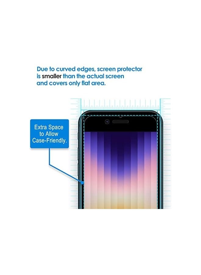 JETech Screen Protector for iPhone SE 3 (2022 3rd Edition) 4.7-Inch, Tempered Glass Film, 3-Pack - Image 4