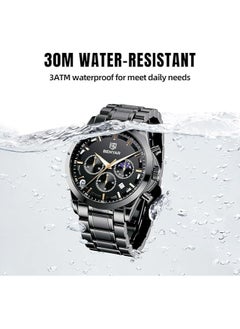 BENYAR Mens Watches Multifunction Chronograph Date Quartz Watch for Men Stainless Steel Band Wrist Watch Gift for Men Casual Business  - Image 5