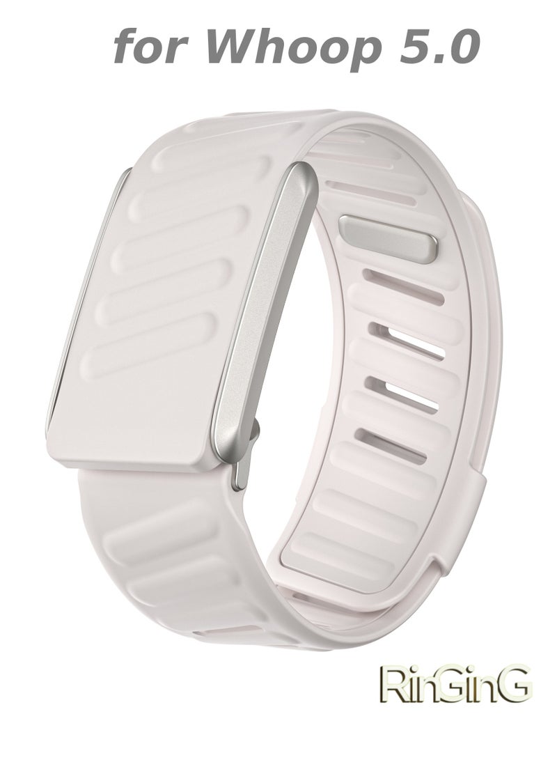 رِينْجِنْج متوافق مع Whoop Bandمعصم بديل من السيليكون  فائق النعومة مقاوم للماء والعرق ، Whoop Strap 5.0ناعم الملمس وسيليكون مرن ، جودة ممتازة ، مريح - Image 1