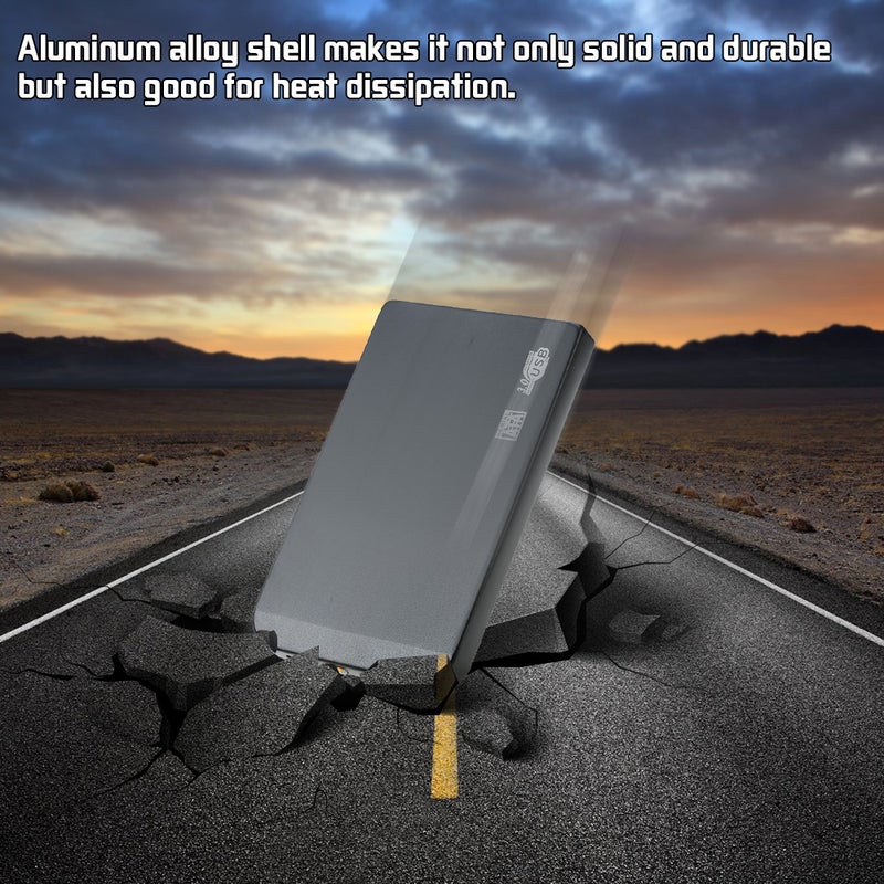 Slim Super Speed 6Gbps Aluminum  2.5" SATA SSD HDD Hard Disk Drive Box USB 3.0 External Enclosure Case Caddy + USB Cable - Image 2