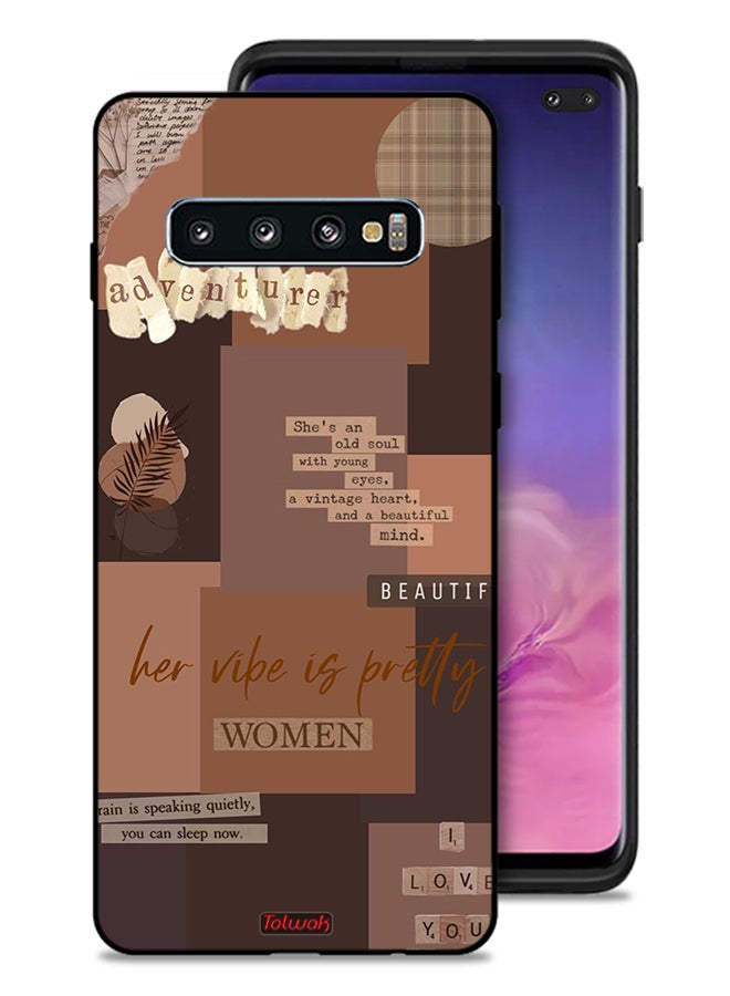 Tolwak Samsung Galaxy S10 Plus Protective Case Cover Adventurer Women - Image 1