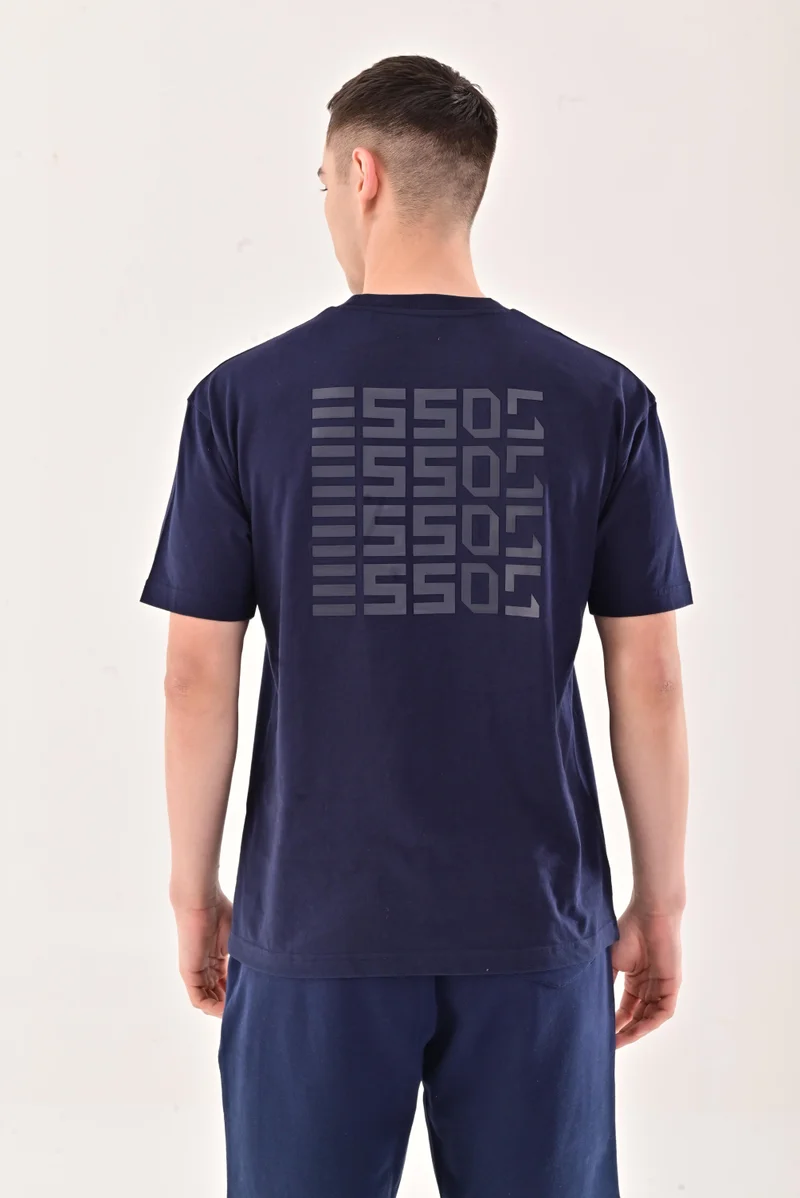 Esso5  Embossed Logo Oversized Tee for Men | Best Price UAE