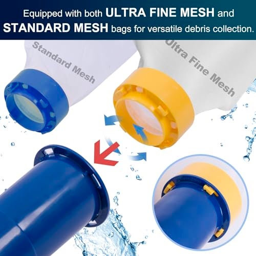 POOLAZA Manual Pool Vacuum for Above Ground Pool(2025 Upgrade) with Fine Mesh Bag& 56" Pole, Handheld Pool Vacuum Jet Underwater Cleaner, Spa Pool Vacuum Cleaner Attach to Garden Hose - Image 2