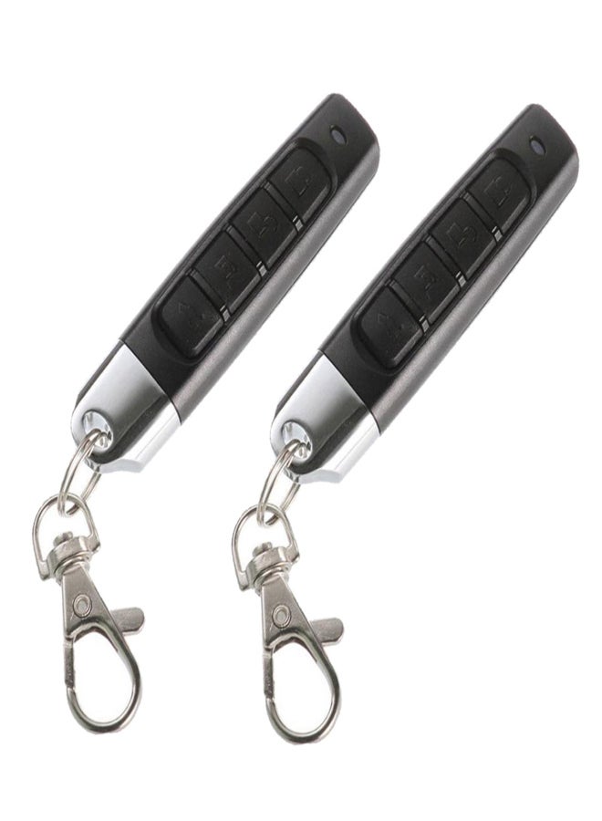 2 Packs 433MHz Car Alarm Garage Door Remote Controller Duplicator Clone Code Scanner Transmitter Security Alarm Electronic Gates 4 Keys Remote Control Key Duplicator,Black - Image 1