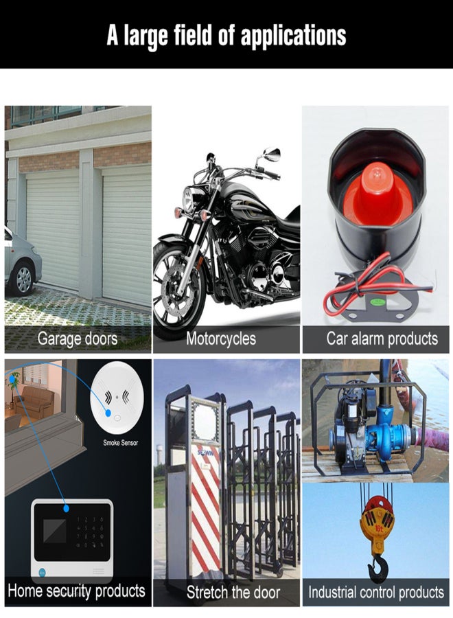 2 Packs 433MHz Car Alarm Garage Door Remote Controller Duplicator Clone Code Scanner Transmitter Security Alarm Electronic Gates 4 Keys Remote Control Key Duplicator,Black - Image 3