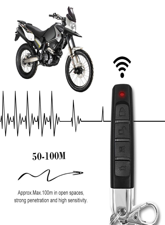 2 Packs 433MHz Car Alarm Garage Door Remote Controller Duplicator Clone Code Scanner Transmitter Security Alarm Electronic Gates 4 Keys Remote Control Key Duplicator,Black - Image 5