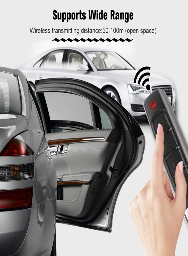 2 Packs 433MHz Car Alarm Garage Door Remote Controller Duplicator Clone Code Scanner Transmitter Security Alarm Electronic Gates 4 Keys Remote Control Key Duplicator,Black - Image 2