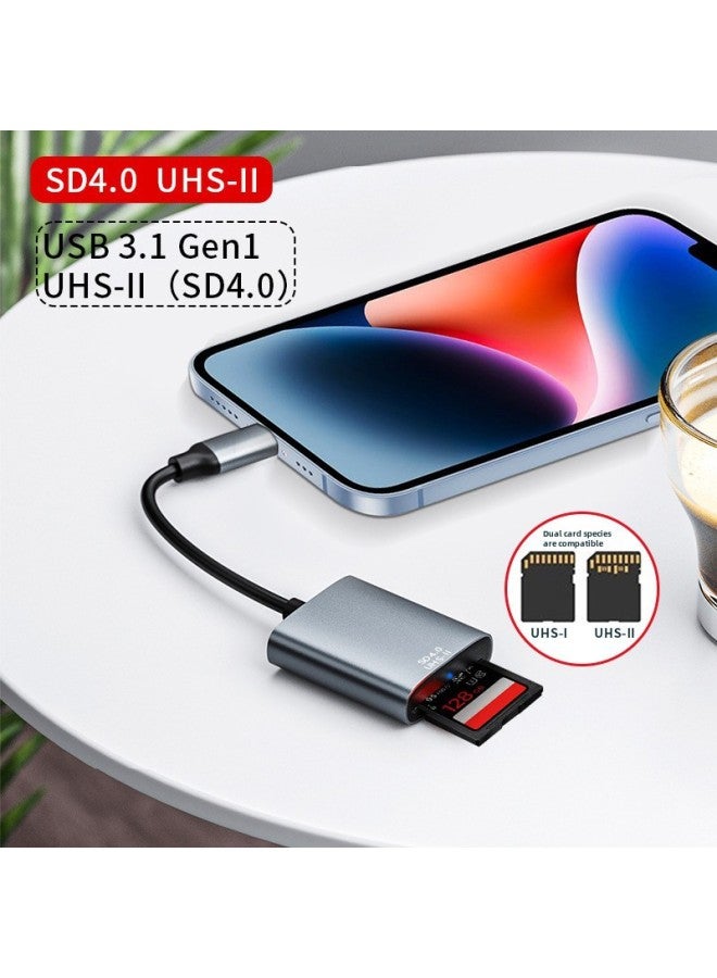 CFexpress Typec-A Card Reader USB3.1 High Speed 10Gbps Mobile Phone Notebook Dual Use Reading CFE Card-Color:Aluminum Alloy Single SD4.0  - Image 1