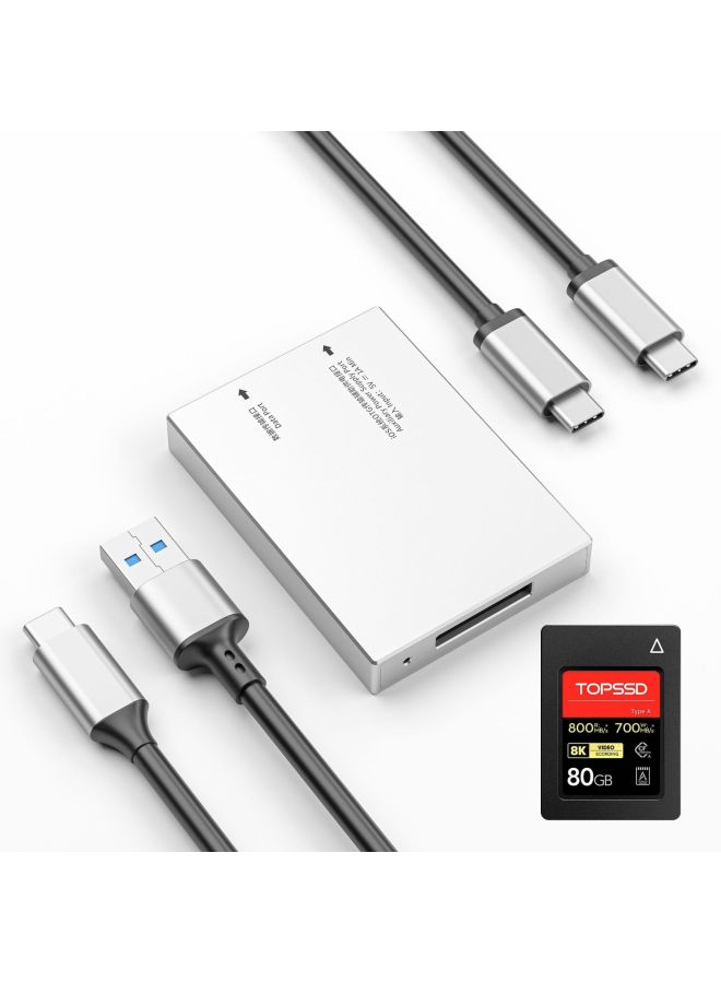 CFexpress Typec-A Card Reader USB3.1 High Speed 10Gbps Mobile Phone Notebook Dual Use Reading CFE Card-Color:Aluminum Alloy Single SD4.0  - Image 3