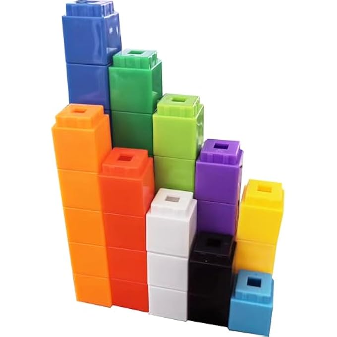 مكعبات العد الرياضية، كتل الأرقام التعليمية، ألعاب صفية لمواد التعلم في رياض الأطفال، مستلزمات التعليم المنزلي، مجموعة من 100 مكعب رياضي للأطفال من عمر 3 سنوات فما فوق - Image 5