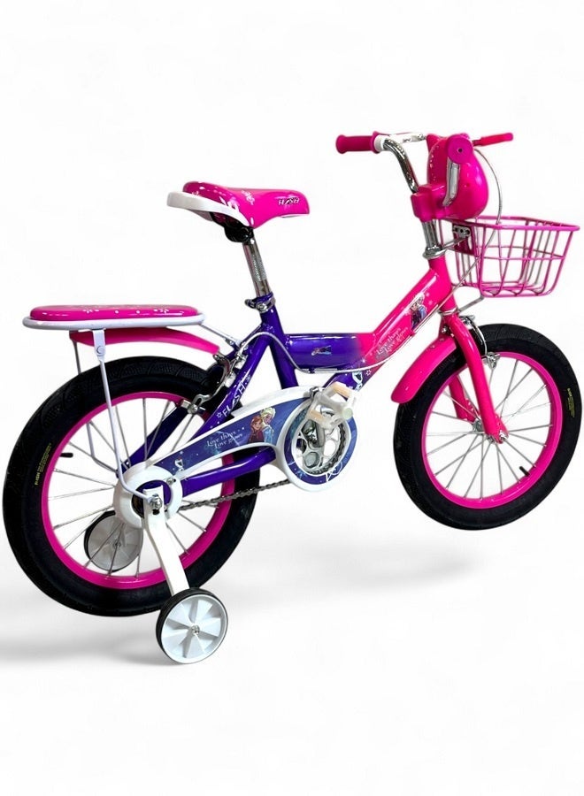Flash Girls' bike with lights and sounds from Flash - Fuchsia color - Size 16 - From 5 to 8 years - Official agent in Egypt, product GTG TOYS - Image 2