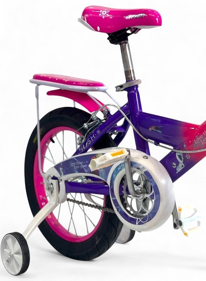 Flash Girls' bike with lights and sounds from Flash - Fuchsia color - Size 16 - From 5 to 8 years - Official agent in Egypt, product GTG TOYS - Image 5