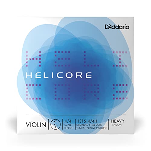 D'Addario أوتار كمان دادرّيو هليكور 44 حجم فضية ملفوفة وتر C H315 44H وتر C فقط توتر ثقيل - Image 1