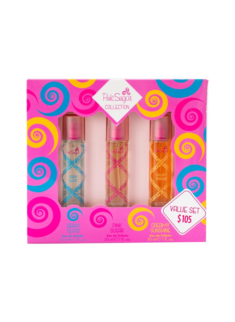 Pink Sugar - Pink Sugar Coffret 3 PC Women's Perfume Gift Set, Includes 1 Fl Oz Berry Blast, and Creamy Sunshine Eau de Toilette, Travel-Friendly - Image 1