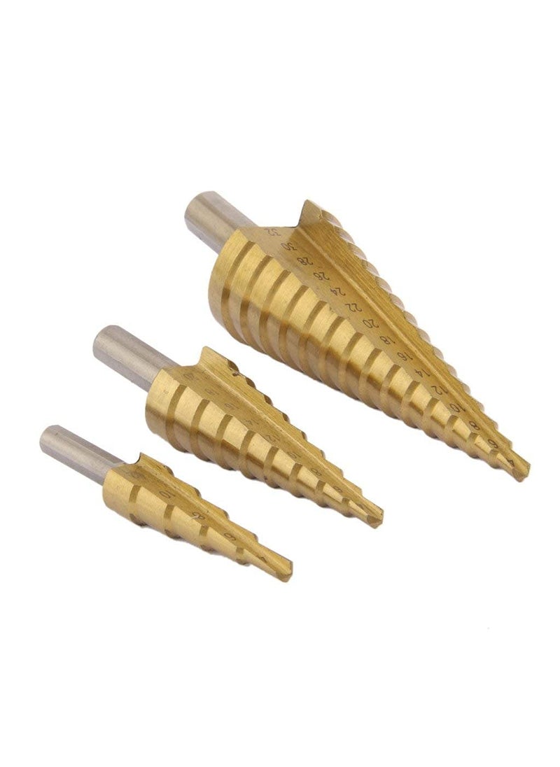 SHB SHB 3X HSS Drill Bit Steel Large High Speed Steel MultiFunctional HSS Titanium Coated Drilling ToolHole Cutter Titanium Set 4122032mm  - Image 3