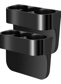 Generic 2Pcs Car Cup Holder Cup Holder for Car Seat Cup Holder for Car Multifunctional Portable Console Side Pocket Car Seat Gap Filler Organizer Vehicle Seat Cup Cell Phone Drink Holder Storage Box  - Image 1