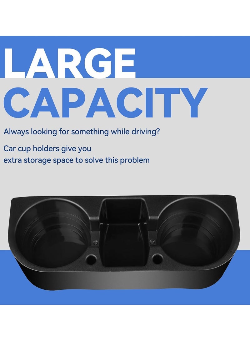 Generic 2Pcs Car Cup Holder Cup Holder for Car Seat Cup Holder for Car Multifunctional Portable Console Side Pocket Car Seat Gap Filler Organizer Vehicle Seat Cup Cell Phone Drink Holder Storage Box  - Image 4