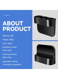 Generic 2Pcs Car Cup Holder Cup Holder for Car Seat Cup Holder for Car Multifunctional Portable Console Side Pocket Car Seat Gap Filler Organizer Vehicle Seat Cup Cell Phone Drink Holder Storage Box  - Image 5