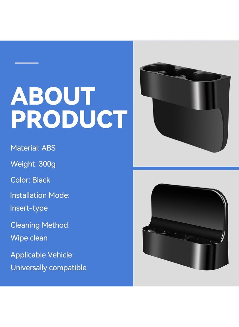 Generic 2Pcs Car Cup Holder Cup Holder for Car Seat Cup Holder for Car Multifunctional Portable Console Side Pocket Car Seat Gap Filler Organizer Vehicle Seat Cup Cell Phone Drink Holder Storage Box  - Image 5