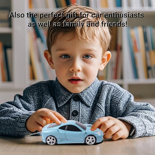 elec Space Wireless Mouse 2.4GHz Cool Sport Car Shape Wireless Mouse Optical Cordless Mice with USB Receiver for PC Laptop Computer 1600 DPI 3 Buttons (Light Blue) - Image 5