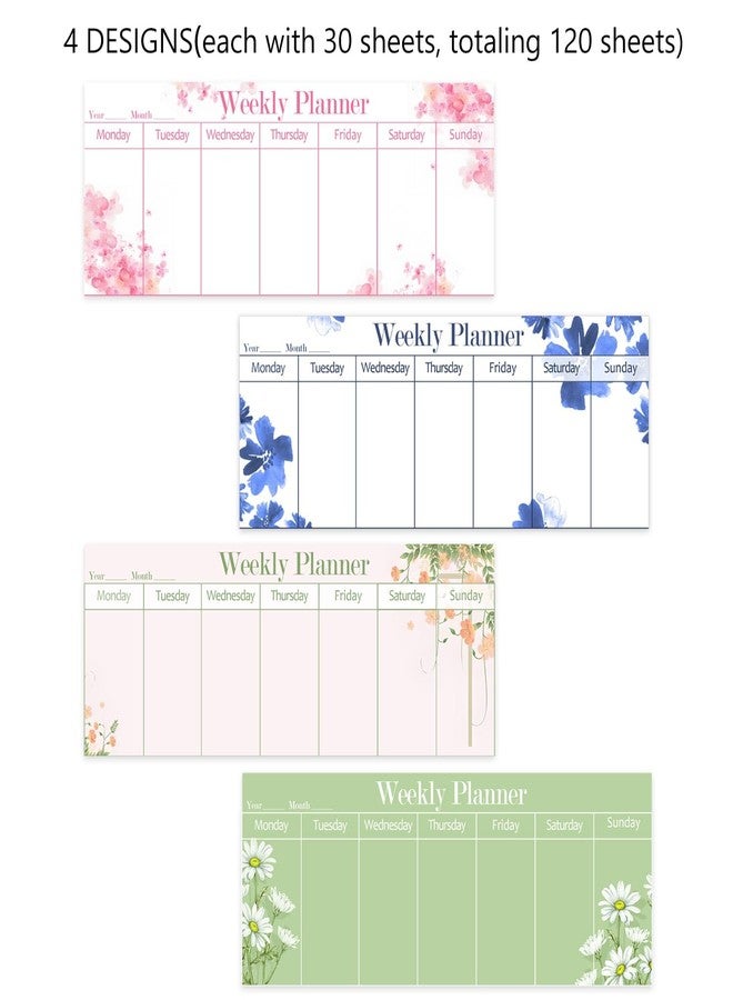 Well Tile 120 Sheets Weekly Planner Notepad Weekly Calendar Pad 3.8x10 Inch-To Do List Notepad Desk Schedule Planner for Student Habit Tracker Reminder Office School - Image 5