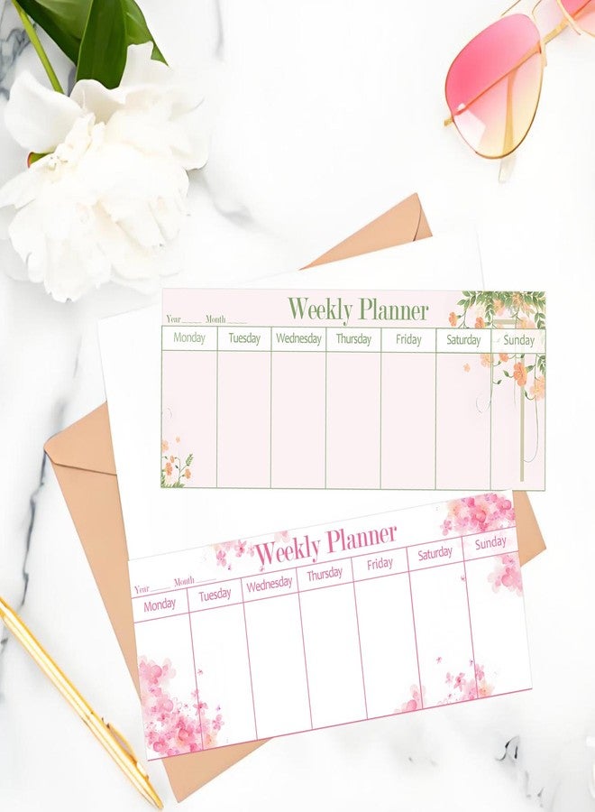 Well Tile 120 Sheets Weekly Planner Notepad Weekly Calendar Pad 3.8x10 Inch-To Do List Notepad Desk Schedule Planner for Student Habit Tracker Reminder Office School - Image 3