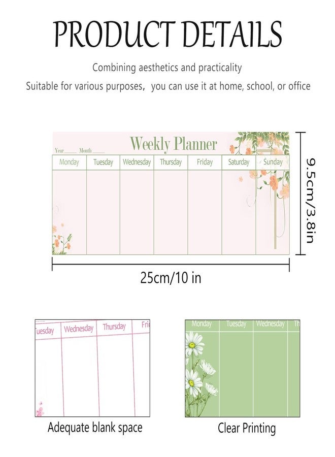 Well Tile 120 Sheets Weekly Planner Notepad Weekly Calendar Pad 3.8x10 Inch-To Do List Notepad Desk Schedule Planner for Student Habit Tracker Reminder Office School - Image 4