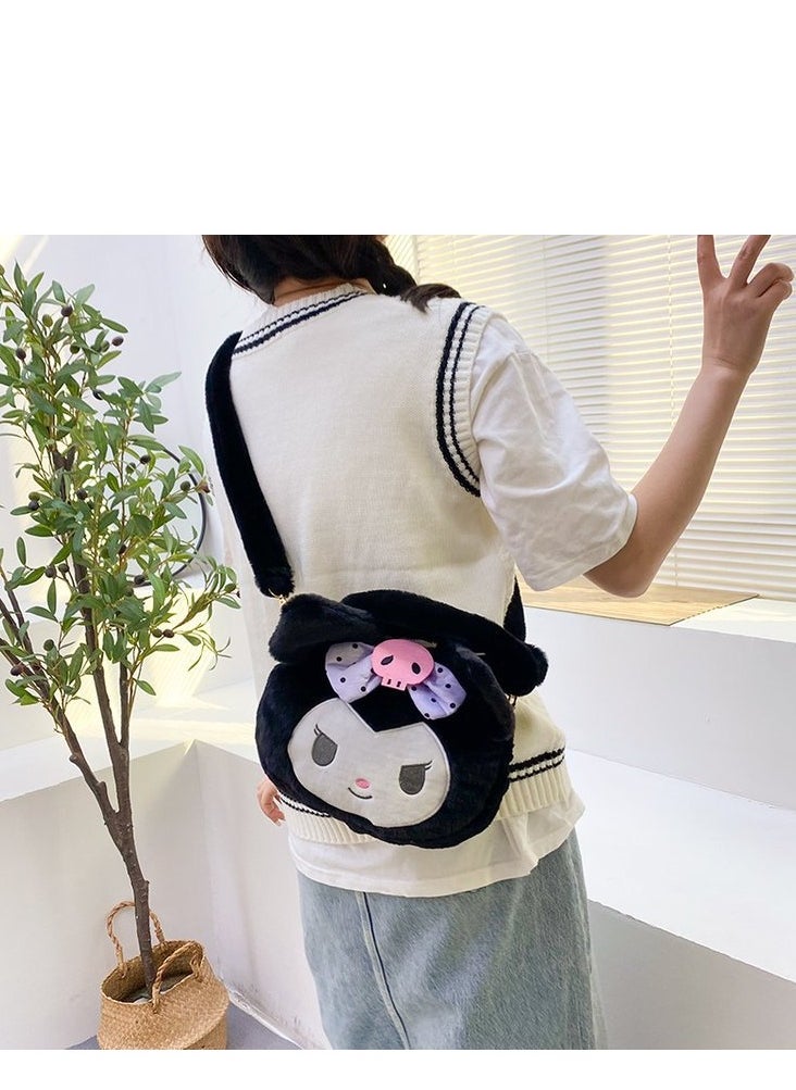 Sanrio - Sanrio Kuromi Shoulder Bag Plush Bag Crossbody Bag Bucket Storage Bag - Image 1