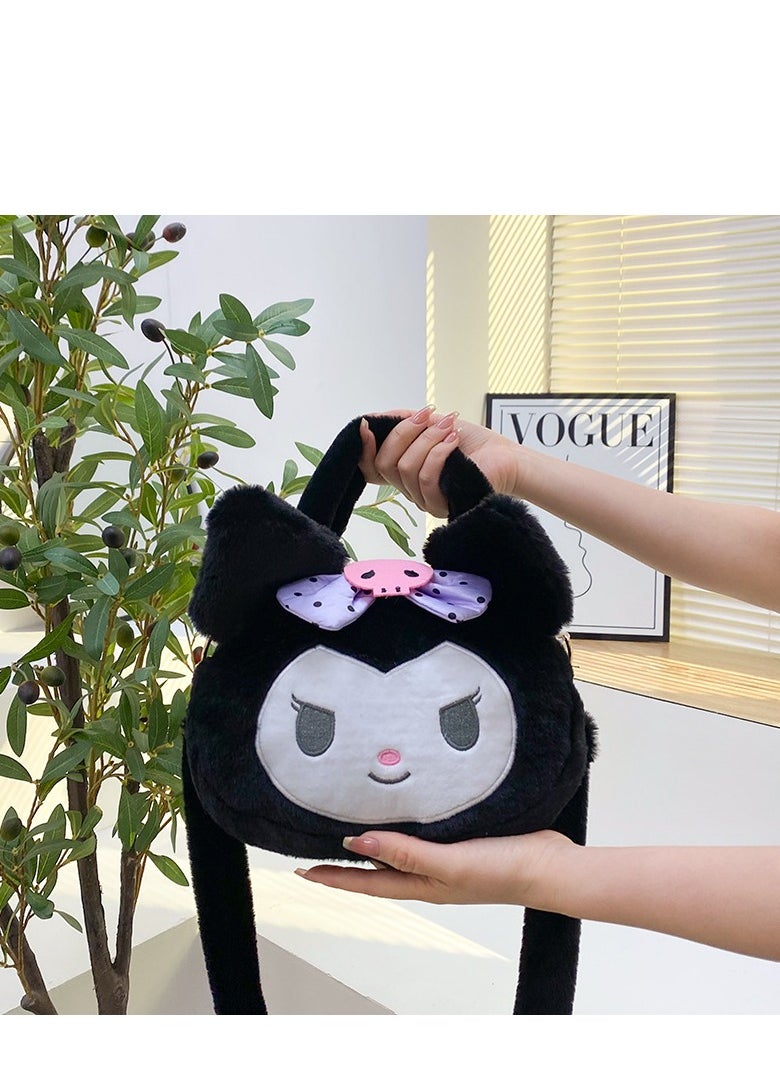 Sanrio - Sanrio Kuromi Shoulder Bag Plush Bag Crossbody Bag Bucket Storage Bag - Image 1