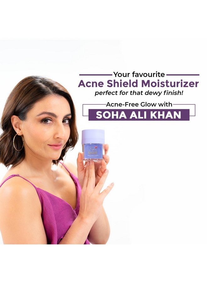 Saffr'n Acne Shield Moisturizer with Acne Buster from Japan, Niacinamide & Saffron | For Acne Breakouts | Fights Acne causing Impurities | Nourishing& Hydrating Moisturizer | For Normal to Oily Acne Prone Skin- 50 ml - Image 2