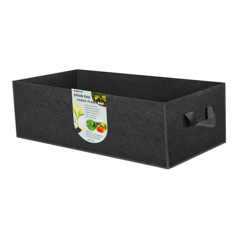 أكياس زراعة أنجيليوكس 1 عبوة 38 جالون 400 جرام قماش غير منسوج سميك حديقة مرتفعة مربعة حاويات زهور لزراعة الجزر والبصل والفواكه والأزهار مع مقHandles 120x60x20 سم
