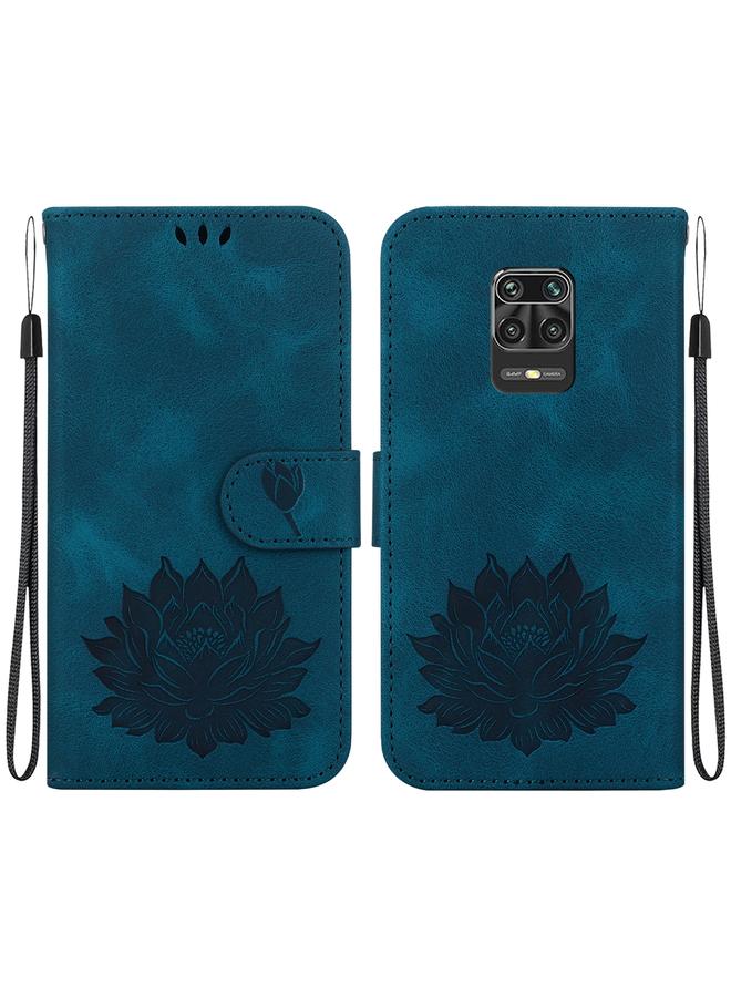 The Bros Case For Xiaomi Redmi Note 9 Pro / Note 9S Lotus Embossed Leather Phone Case