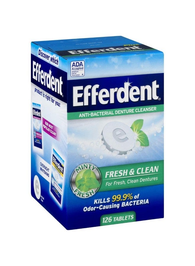 Efferdent Efferdent Plus Mint Anti-Bacterial Denture Cleanser Tablets, 126 ct. (Pack of 2) - Image 1