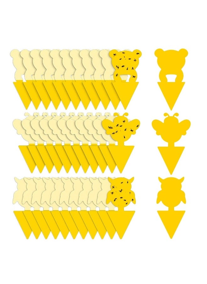Generic 36Pcs Sticky Insect Board  Yellow Fruit Fly Sticky Waterproof Traps Outdoor and Indoor Safe and Non-toxic Upgraded Strong Adhesive UV Resistant (Panda & Bee & Devil)  - Image 1