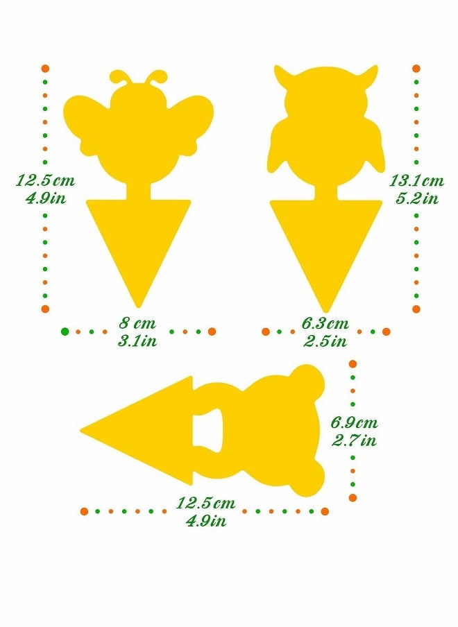 Generic 36Pcs Sticky Insect Board  Yellow Fruit Fly Sticky Waterproof Traps Outdoor and Indoor Safe and Non-toxic Upgraded Strong Adhesive UV Resistant (Panda & Bee & Devil)  - Image 2