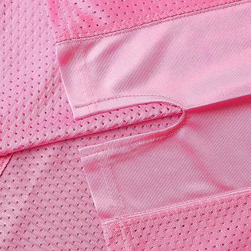 MESOSPERO Men's Football Jersey Blank Football Practice Jersey for Athletic Training and Daily Leisure (Pink, XXL) - Image 5